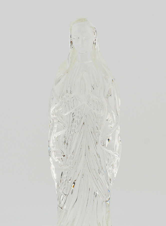 Statue Religieuse Notre Dame de Lourdes en Verre - 13cm (pic 4)