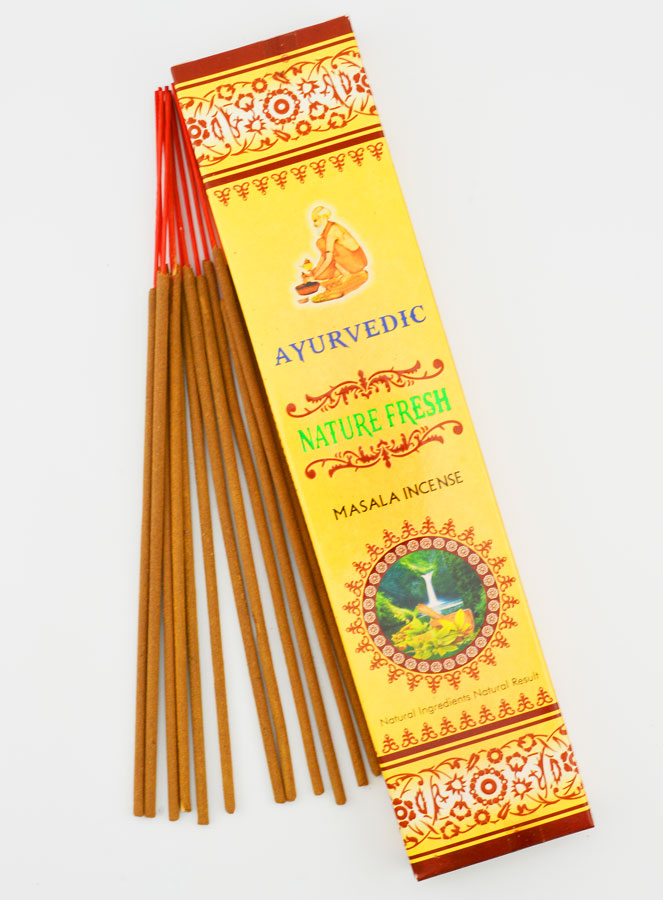 Encens Indien Ayurvedic - 15 Bâtonnets - Fresh Nature (pic 1)