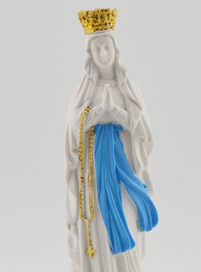 Statue Religieuse Notre Dame de Lourdes - 10cm (pic 2)