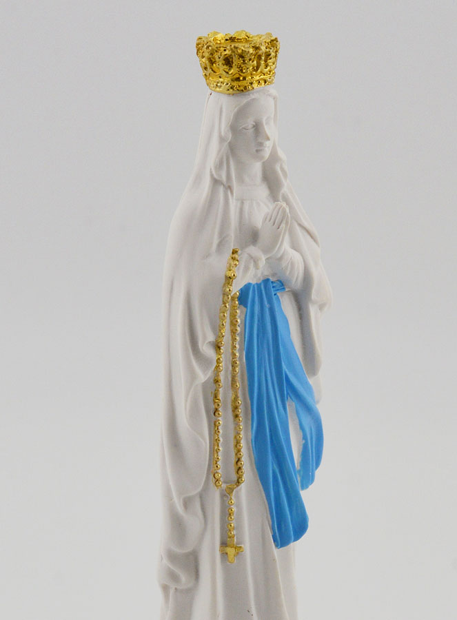 Statue Religieuse Notre Dame de Lourdes - 10cm (pic 3)