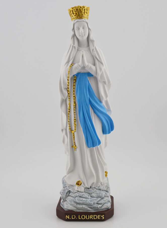 Statue Religieuse Notre Dame de Lourdes - 20cm (pic 1)