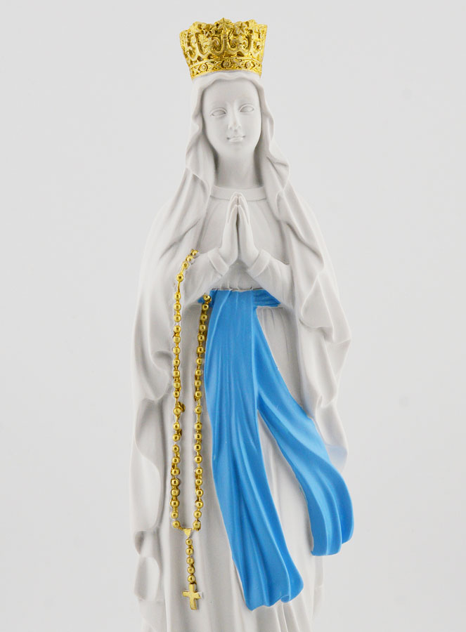 Statue Religieuse Vierge Marie Couronnée - 25cm (pic 4)