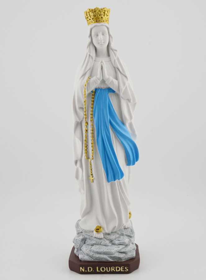 Statue Religieuse Notre Dame de Lourdes - 25cm (pic 1)