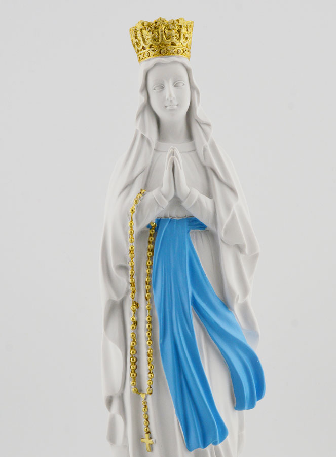 Statue Religieuse Notre Dame de Lourdes - 25cm (pic 2)
