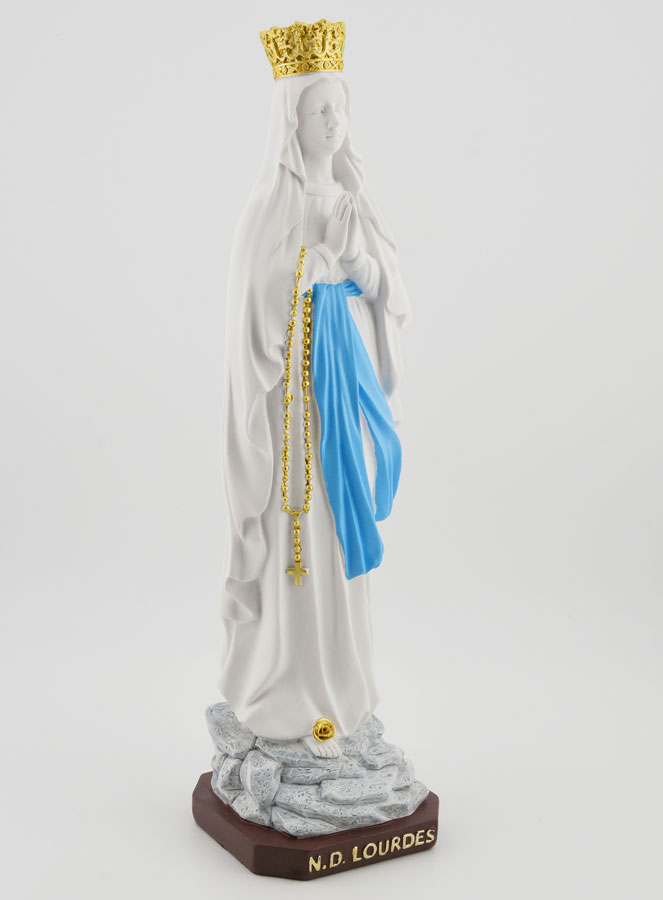 Statue Religieuse Notre Dame de Lourdes - 25cm (pic 3)