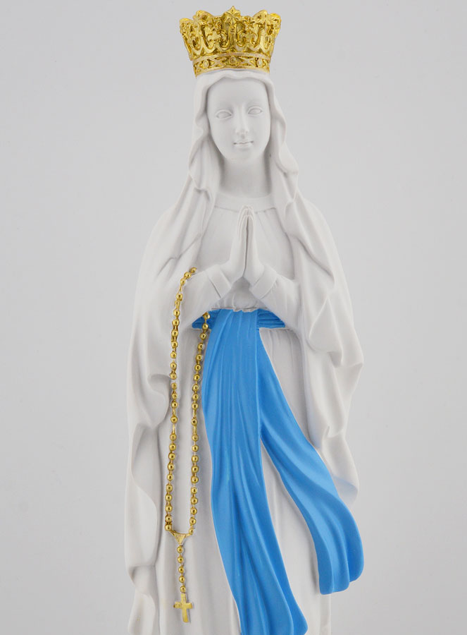 Statue Religieuse Vierge Marie Couronnée - 30cm (pic 4)