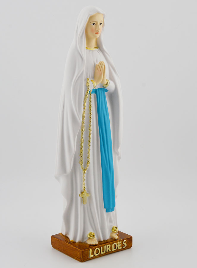 Statue Religieuse Notre Dame de Lourdes - 20cm (pic 3)