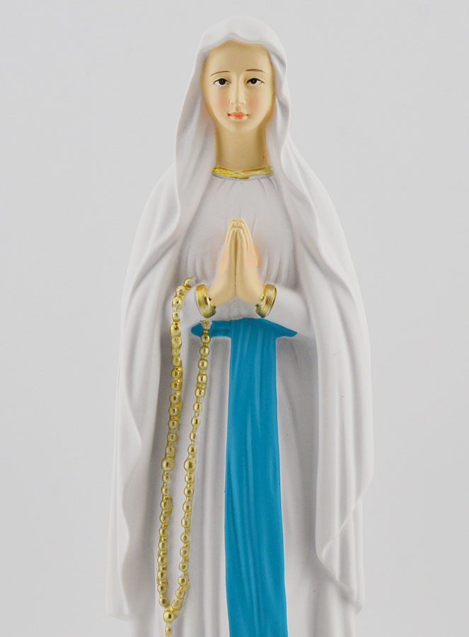 Statue Religieuse Notre Dame de Lourdes - 20cm (pic 4)