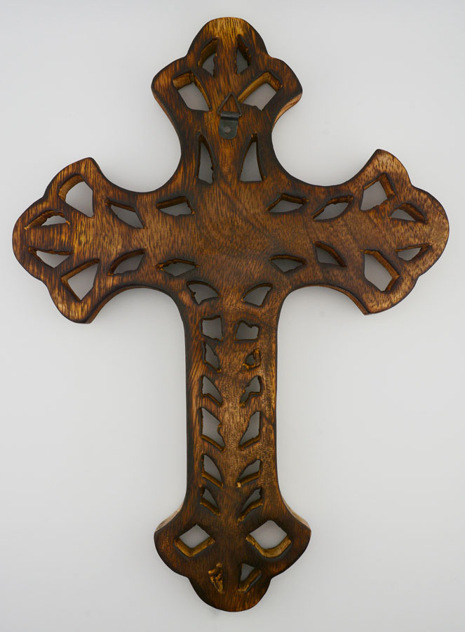 Croix en Bois Ajourée - Croix Grecque 30cm (pic 2)