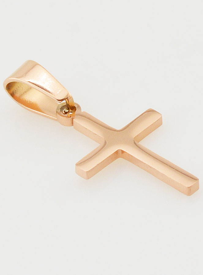 Pendentif Croix en Acier Inoxydable Doré - 20mm (pic 4)