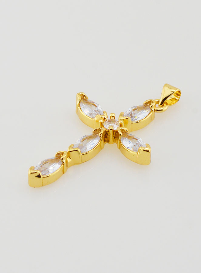 Pendentif Croix Fantaisie & Zirconiums (pic 3)