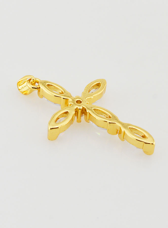 Pendentif Croix Fantaisie & Zirconiums (pic 4)