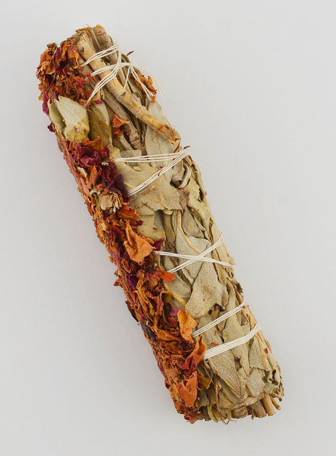 Smudge de Sauge Blanche & Pétales de Rose de Castille (pic 1)