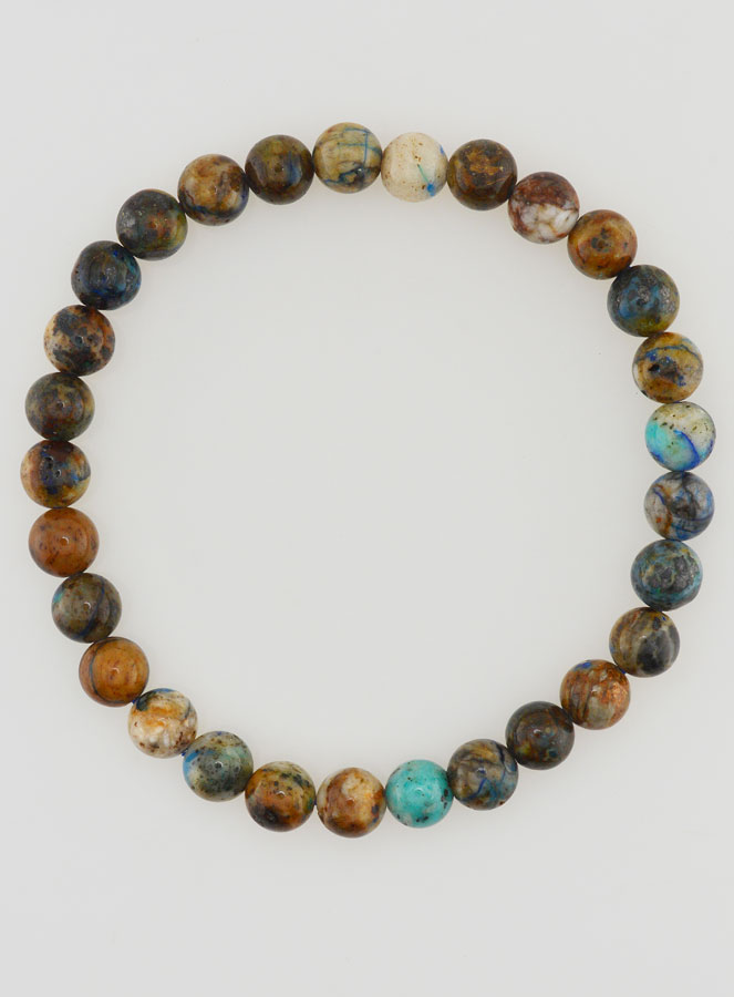 Bracelet en Pierre Naturelle de Chrysocolle 6mm (pic 1)