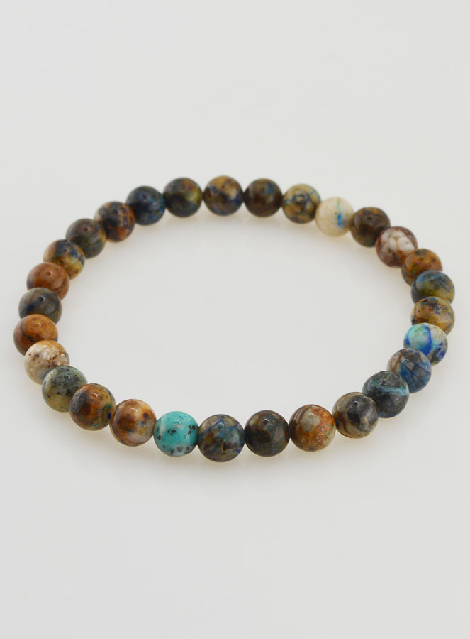 Bracelet en Pierre Naturelle de Chrysocolle 6mm (pic 3)