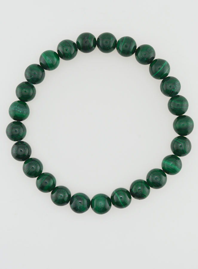 Bracelet en Pierre Naturelle de Malachite - 8mm (pic 1)