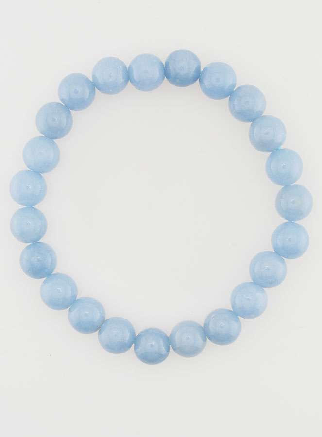 Bracelet en Pierre Naturelle d'Angelite A - 8mm (pic 1)