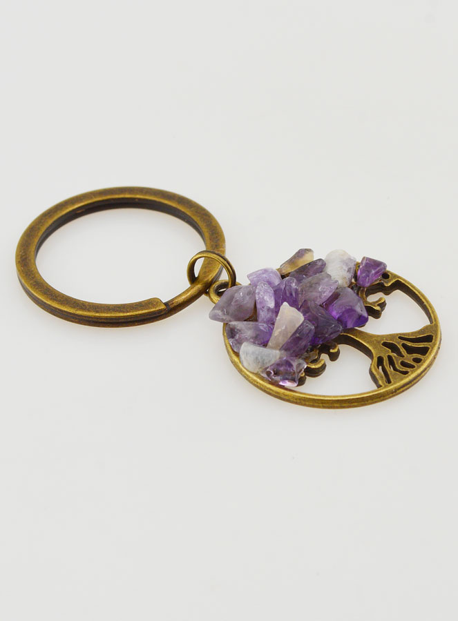 Porte-clés Arbre de Vie - Améthyste (pic 2)