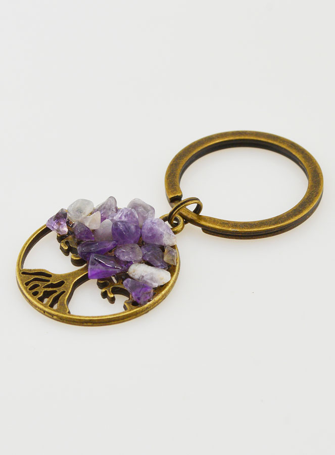 Porte-clés Arbre de Vie - Améthyste (pic 3)