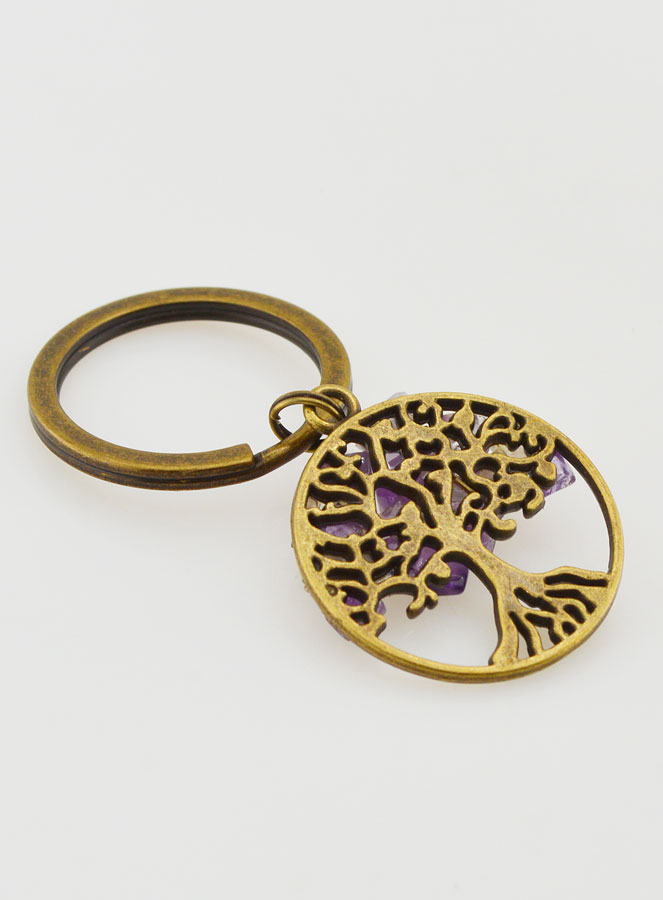 Porte-clés Arbre de Vie - Améthyste (pic 4)