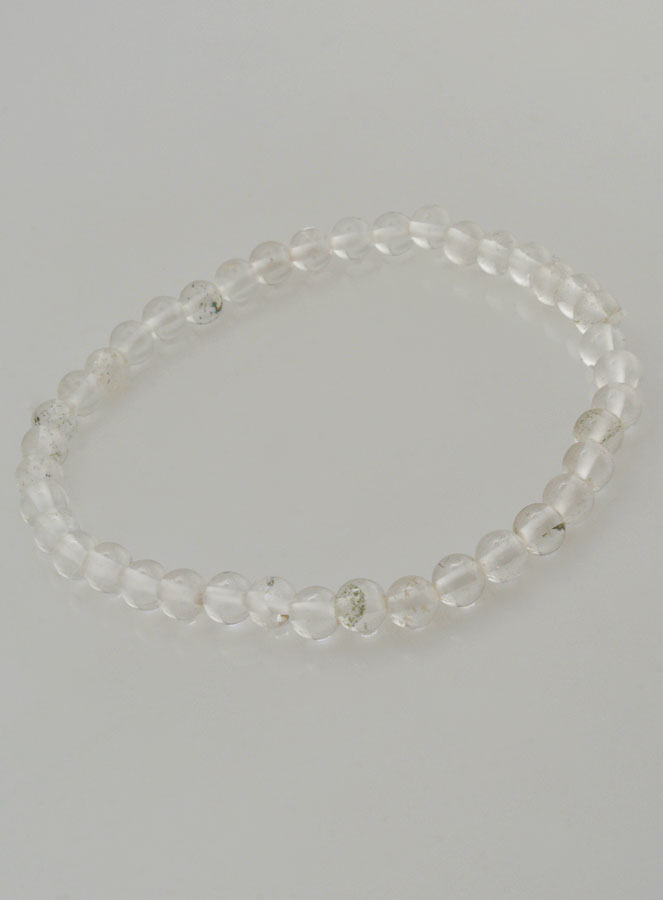 Bracelet en Pierres Naturelles de Cristal de Roche - 4mm (pic 2)