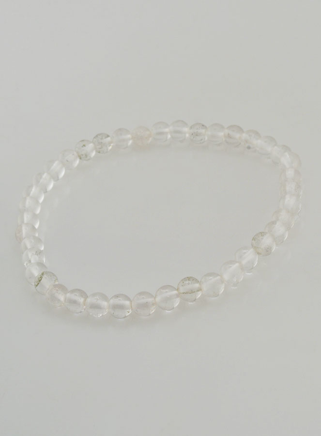 Bracelet en Pierres Naturelles de Cristal de Roche - 4mm (pic 3)