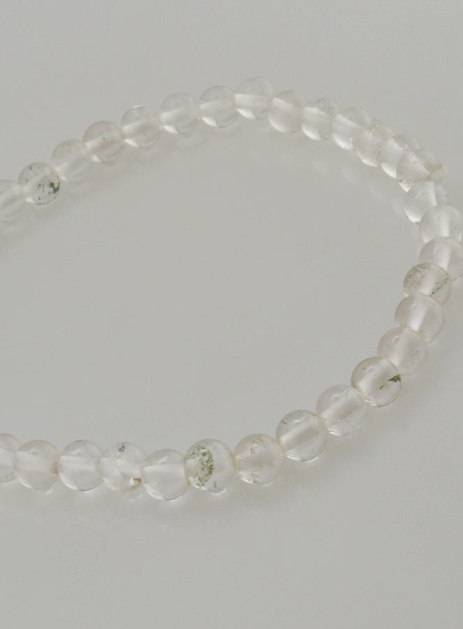 Bracelet en Pierres Naturelles de Cristal de Roche - 4mm (pic 4)