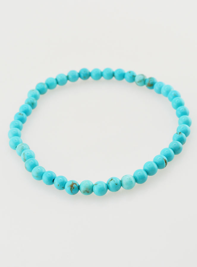 Bracelet en Pierre Naturelle de Turkenite Howlite - 4mm (pic 2)