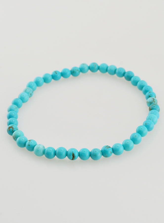 Bracelet en Pierre Naturelle de Turkenite Howlite - 4mm (pic 3)