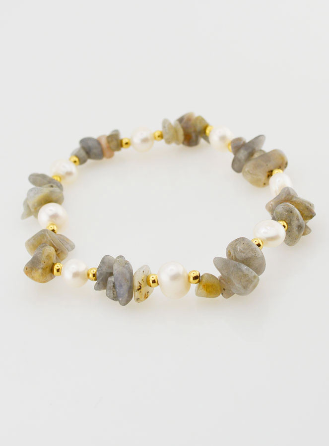 Bracelet en Pierre Naturelle Chips - Labradorite AA (pic 2)
