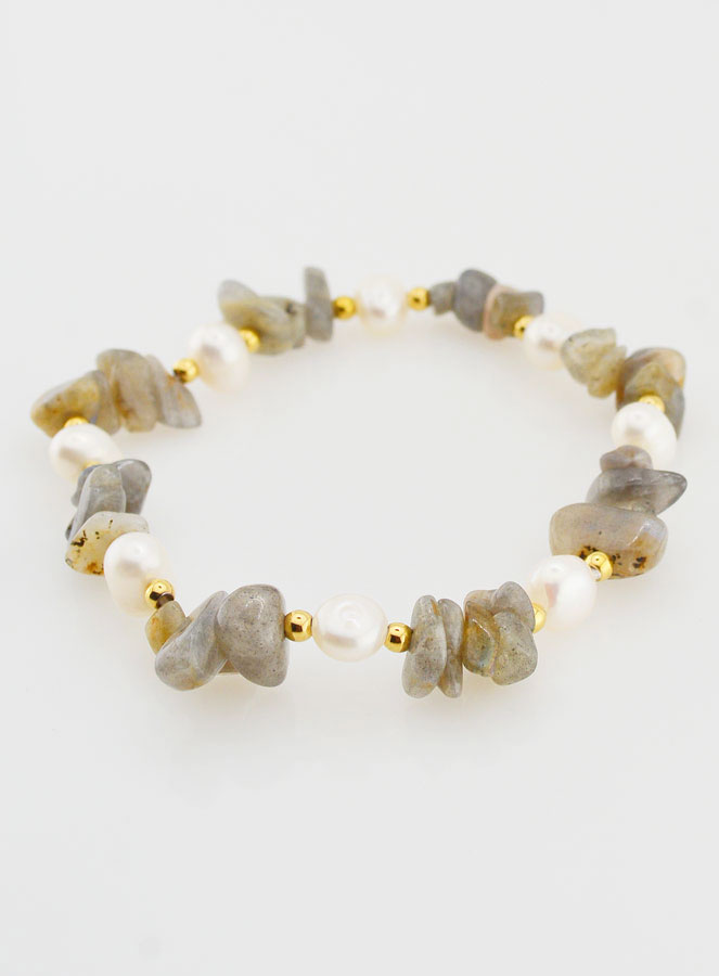 Bracelet en Pierre Naturelle Chips - Labradorite AA (pic 3)
