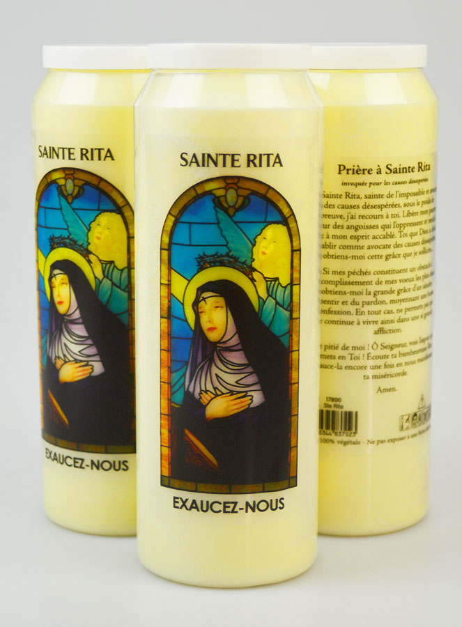 3 Bougies de Neuvaine à Sainte Rita avec Prière (pic 1)