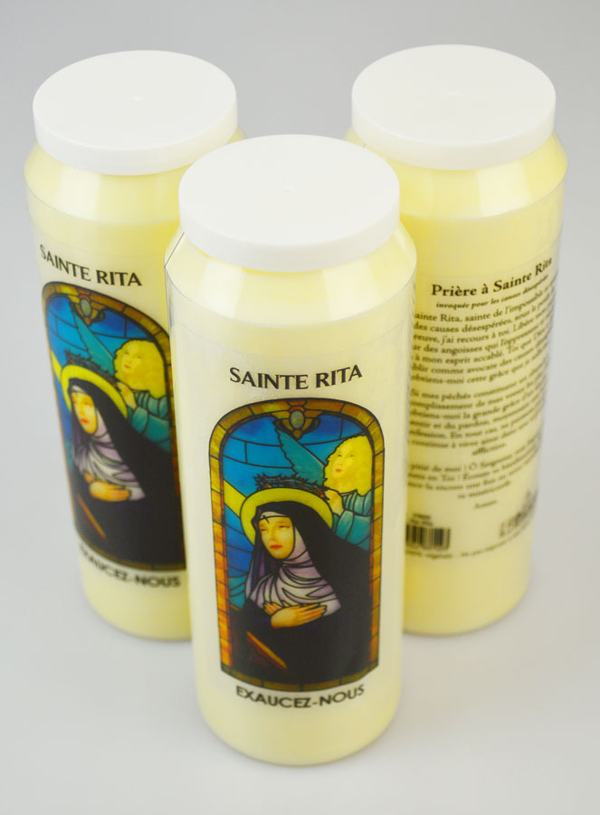 3 Bougies de Neuvaine à Sainte Rita avec Prière (pic 2)