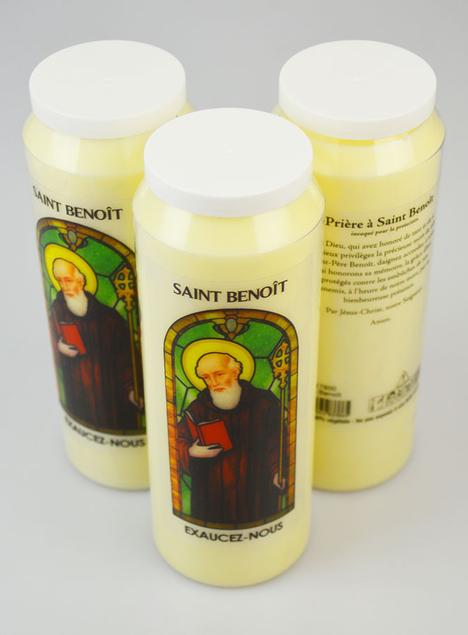 3 Bougies de Neuvaine à Saint Benoît avec Prière (pic 2)