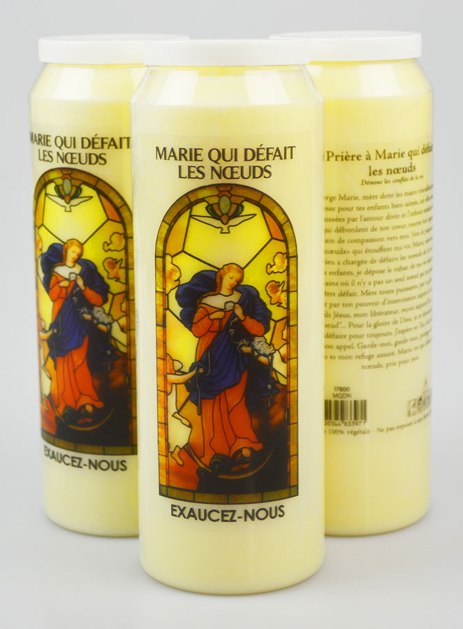 3 Bougies de Neuvaine à Marie qui Défait les Noeuds avec Prière (pic 1)