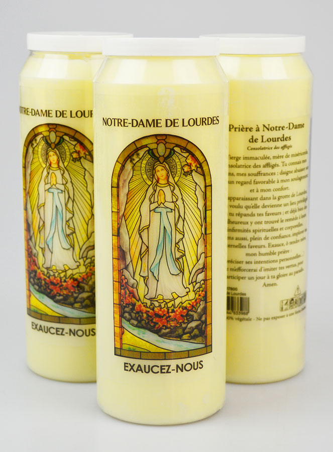 3 Bougies de Neuvaine à Notre Dame de Lourdes avec Prière (pic 1)