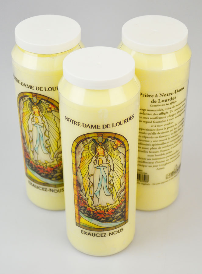 3 Bougies de Neuvaine à Notre Dame de Lourdes avec Prière (pic 2)