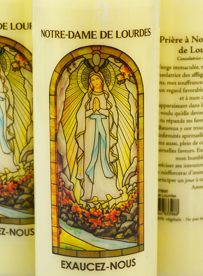 3 Bougies de Neuvaine à Notre Dame de Lourdes avec Prière (pic 3)