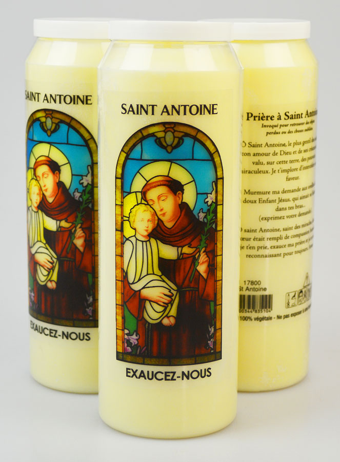 3 Bougies de Neuvaine à Saint Antoine avec Prière (pic 1)