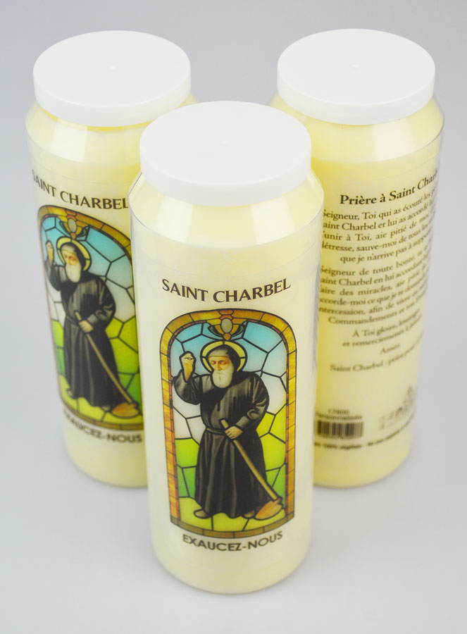 3 Bougies de Neuvaine à Saint Charbel avec Prière (pic 2)