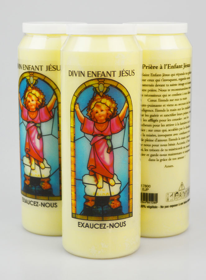 3 Bougies de Neuvaine à l'Enfant Jésus avec Prière (pic 1)