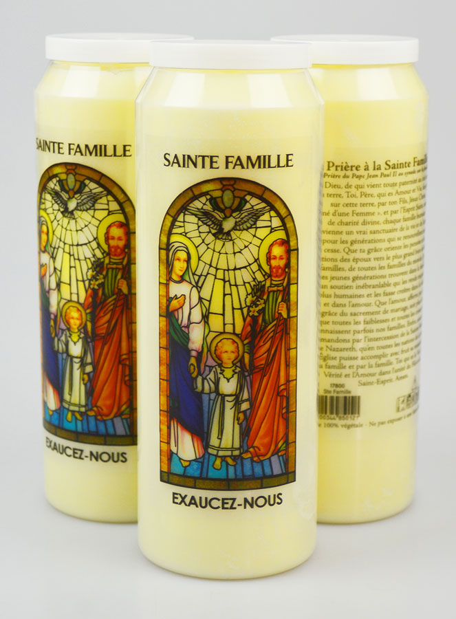 3 Bougies de Neuvaine à la Sainte Famille avec Prière (pic 1)