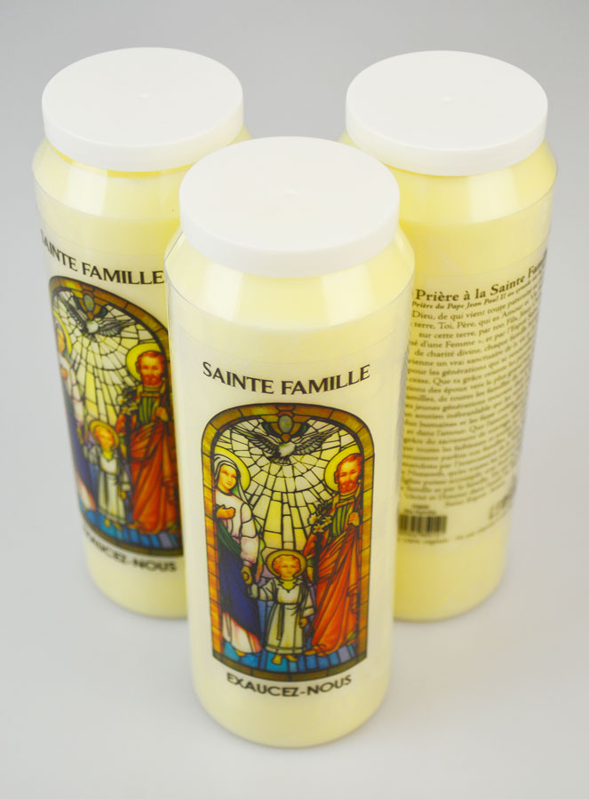 3 Bougies de Neuvaine à la Sainte Famille avec Prière (pic 2)