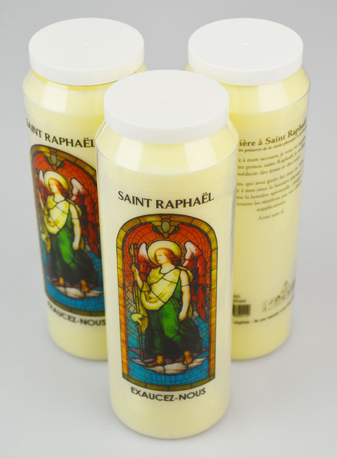 3 Bougies de Neuvaine à l'Ange Raphaël avec Prière (pic 2)