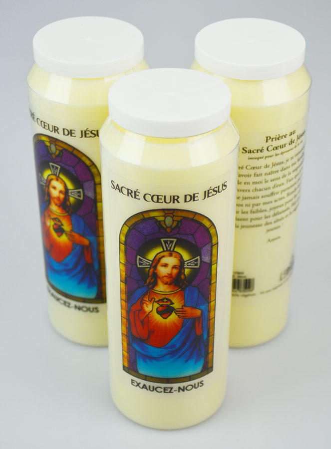 3 Bougies de Neuvaine au Sacré Coeur de Jésus avec Prière (pic 2)