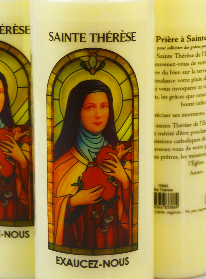 3 Bougies de Neuvaine à Sainte Thérèse avec Prière (pic 3)