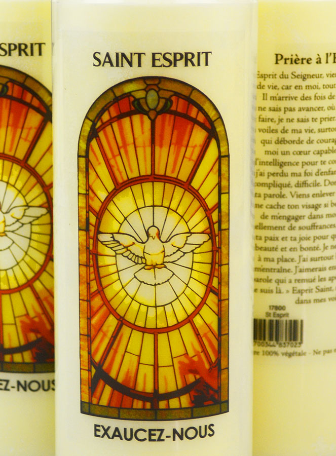 3 Bougies de Neuvaine au Saint Esprit avec Prière (pic 3)