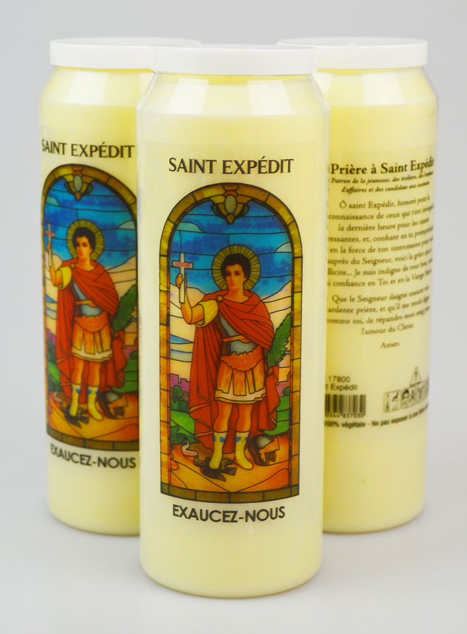 3 Bougies de Neuvaine à Saint Expédit avec Prière (pic 1)