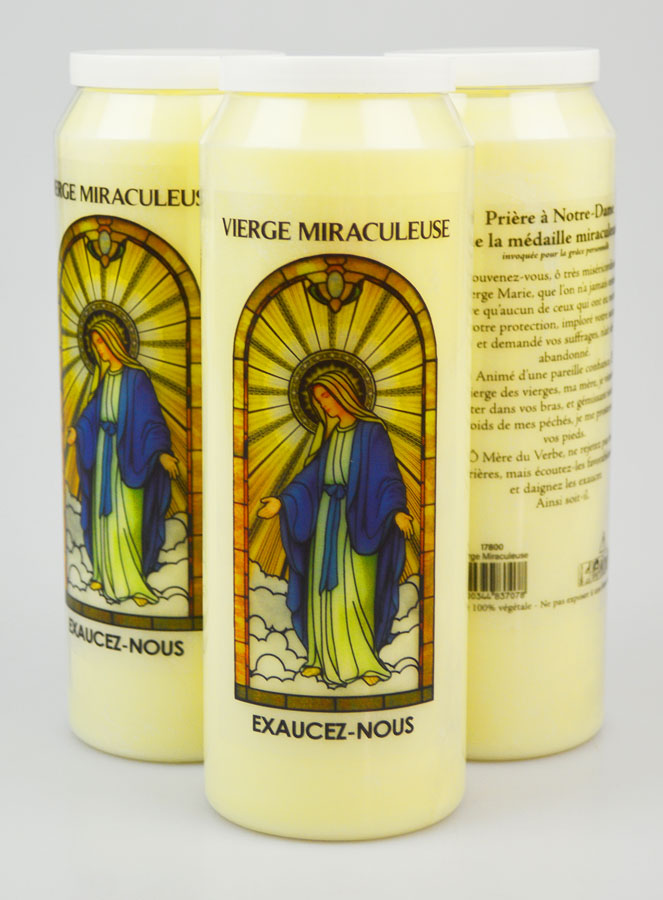 3 Bougies de Neuvaine à la Vierge Miraculeuse avec Prière (pic 1)