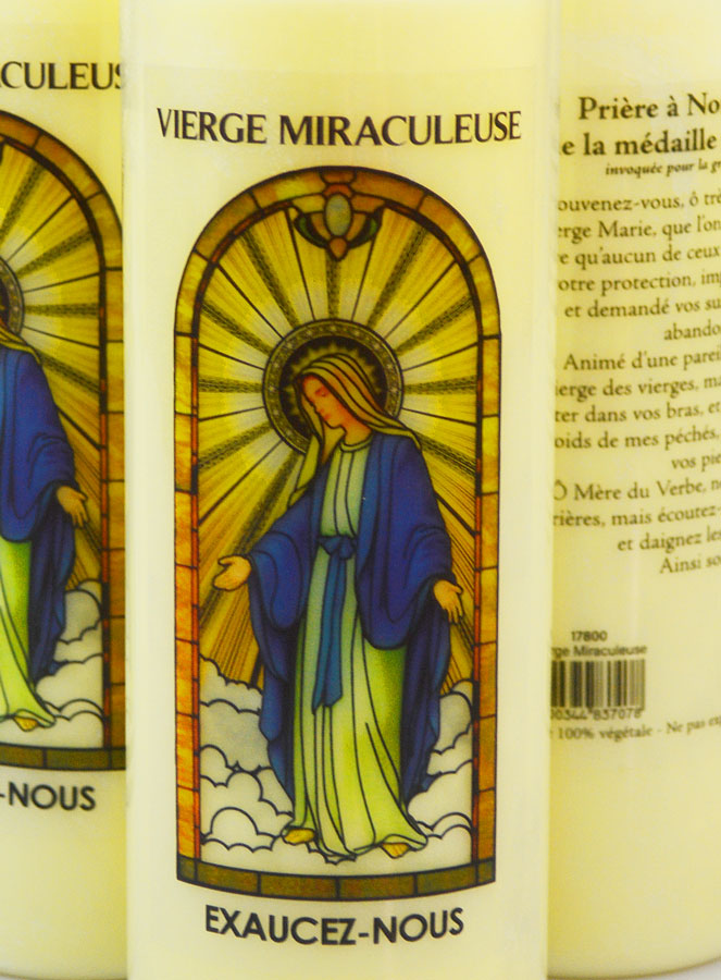 3 Bougies de Neuvaine à la Vierge Miraculeuse avec Prière (pic 3)